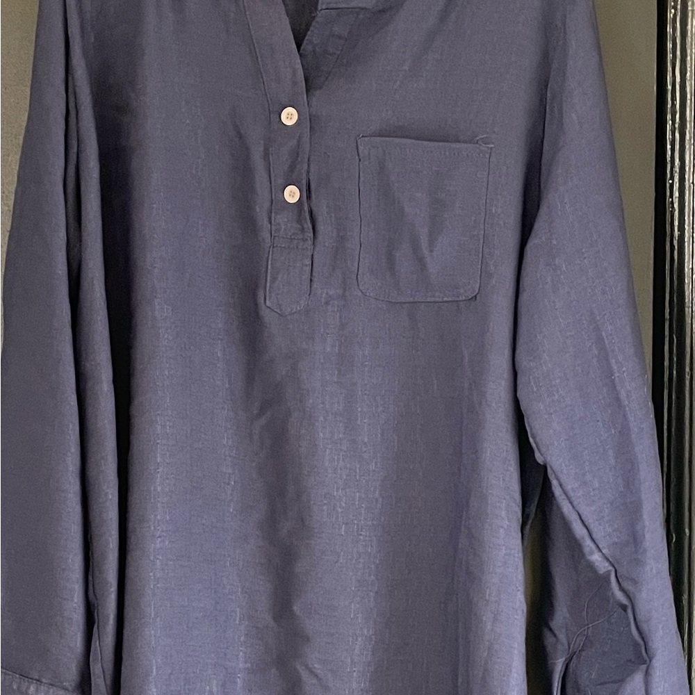 Chic Navy Blue Women's Blouse